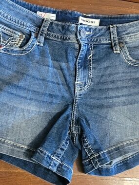 Vigoss Faded Indigo Shortie Denim Shorts